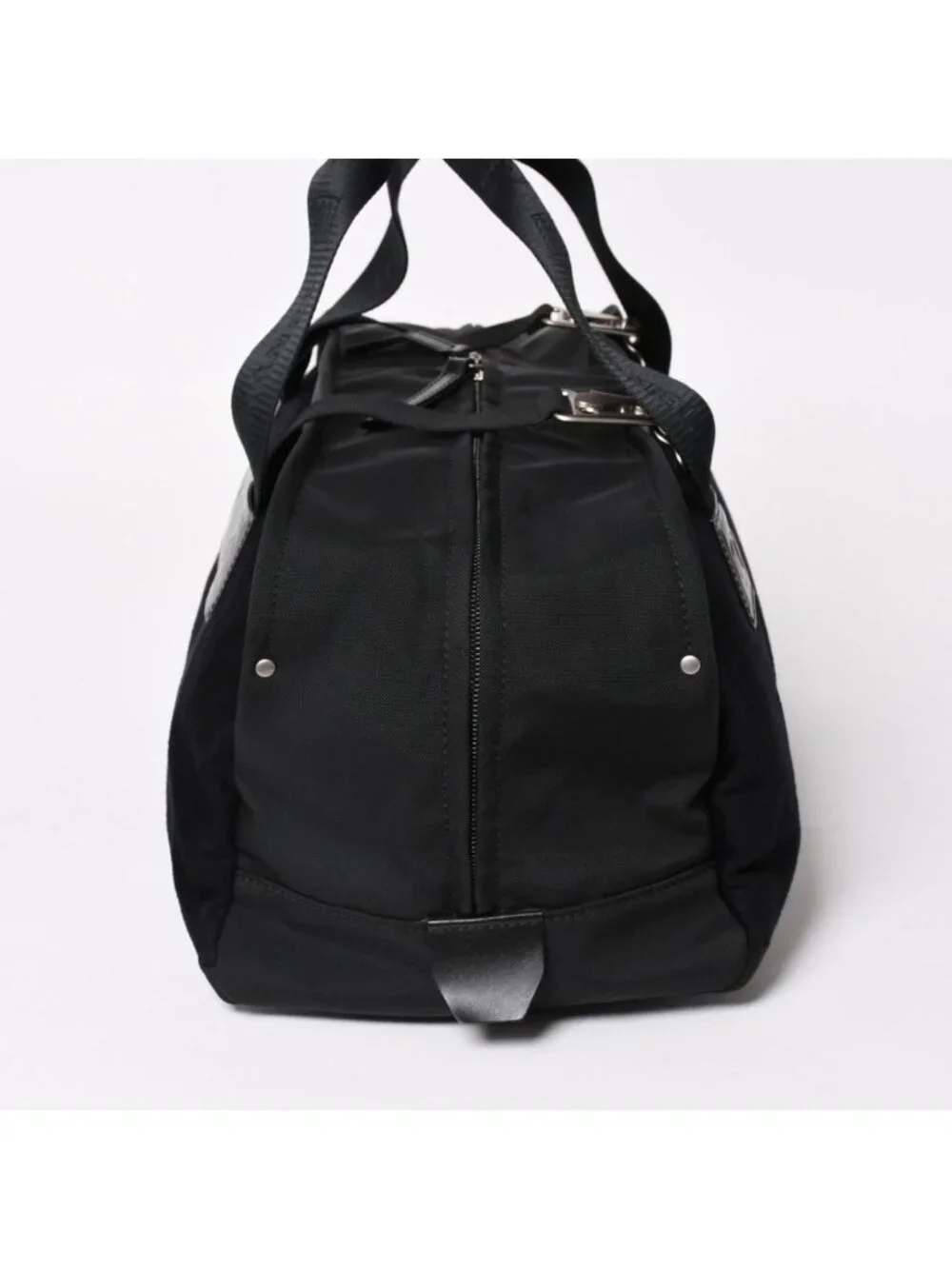 Chanel Sports Line Handbag CC Logo Wool Nylon Navy Black